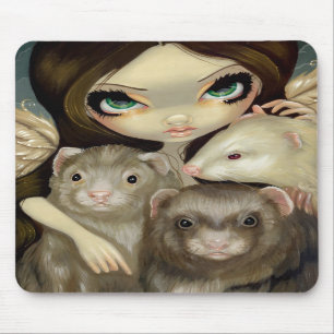 "Anjo com doninhas" Mousepad