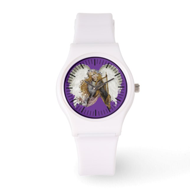 Anjo Com Harpa eWatch Relógio (Frente)