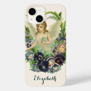 Anjo da Páscoa Vitoriano com Flores de Amor-Perfei