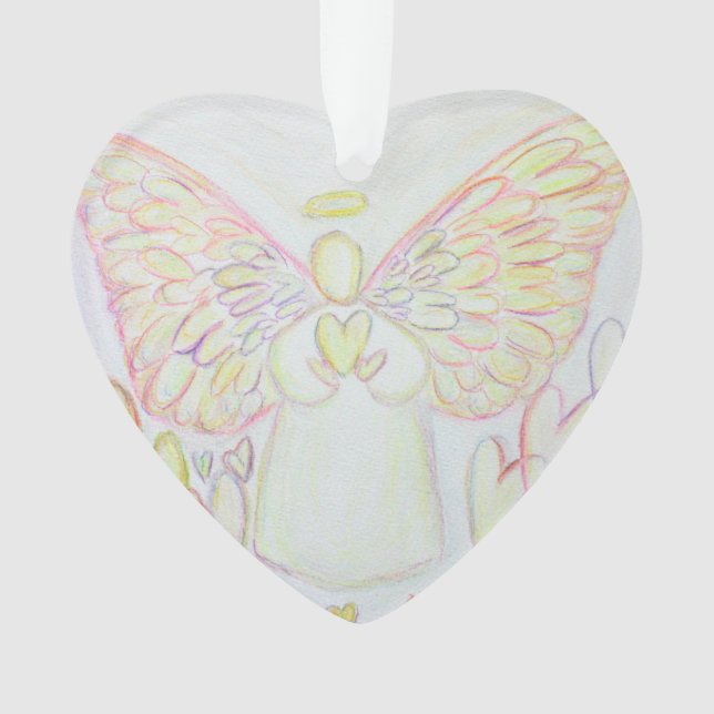 Anjo de Corações e Ornamento de Feriados (Frente)
