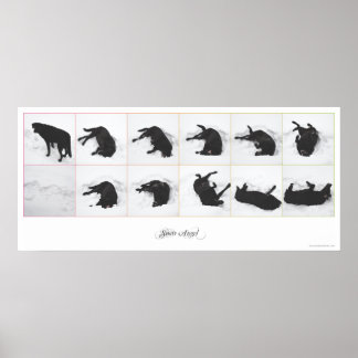 Anjo de Neve Cachorro {branco} Poster 36x16"