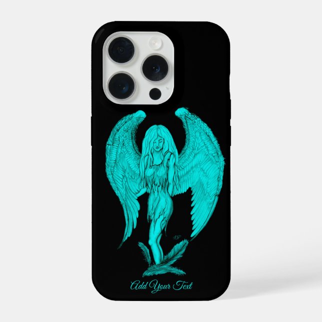 Anjo, desenho preto e verde (Verso)