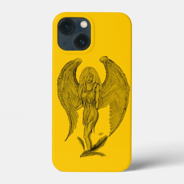Anjo - design preto e amarelo (Verso)