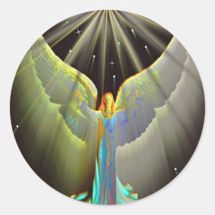 Anjo do autocolante