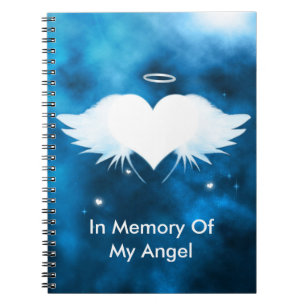 Anjo do caderno espiral feito sob encomenda da