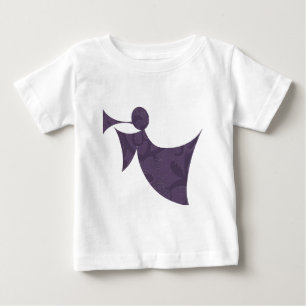 Anjo do roxo real - t-shirt longo da Capa da