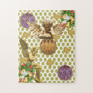 Anjo Dourado Quebra-cabeça de Natal
