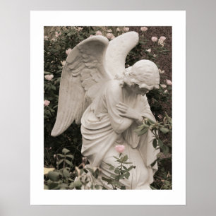 Anjo em abençoar o poster 16x20 com borda