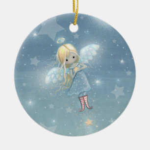 Anjo enfeite de estrela do pequeno Natal