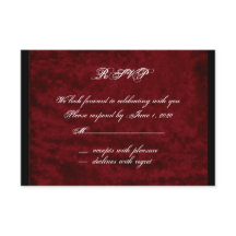 Anjo Gótico sobre Cartão de Resposta em Veludo Ver