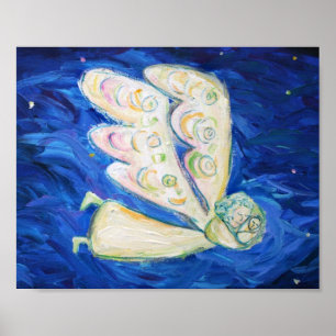 Anjo Guardião com Impressão de Poster de Arte de