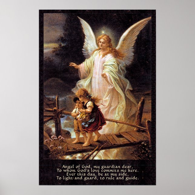 Anjo Guardião, Crianças, Ponte e Poster Poem (Frente)