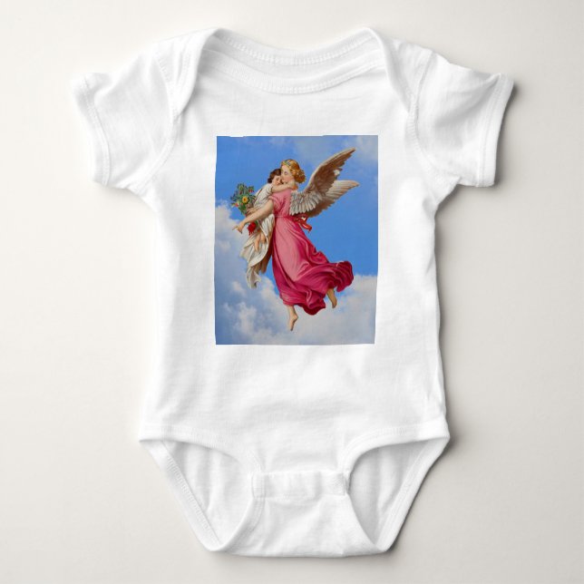 Anjo Guardião E Camisa De Criança Infantil (Frente)