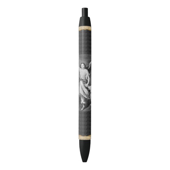 Anjo Guardião E Caneta De Tinta Preta Infantil (Frente Vertical)