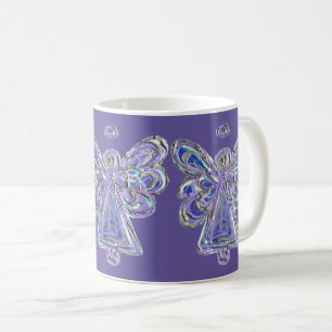 Anjo Guardião Roxo Arte Canecas Personalizadas de