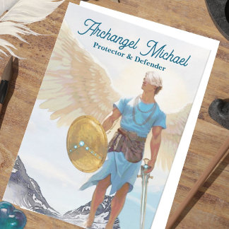 Anjo Miguel Cartão de Saudação em Branco