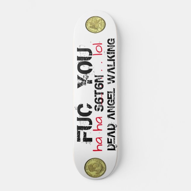 ANJO MORTO CAMINHANDO  Ha Ha Lol Skateboard (Frente)