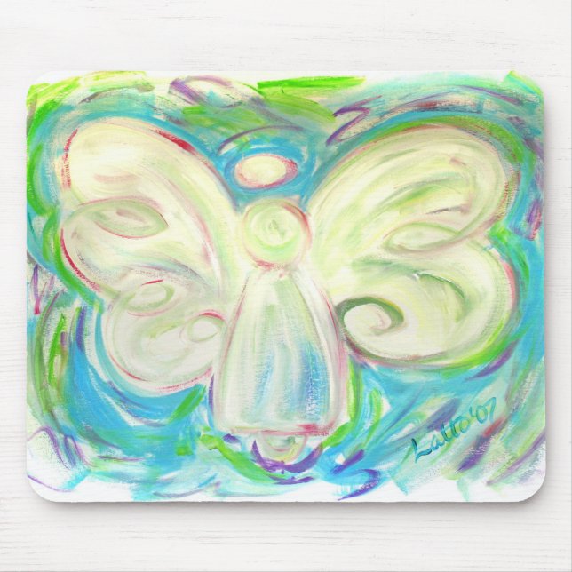 Anjo Mousepad da luz branca (Frente)