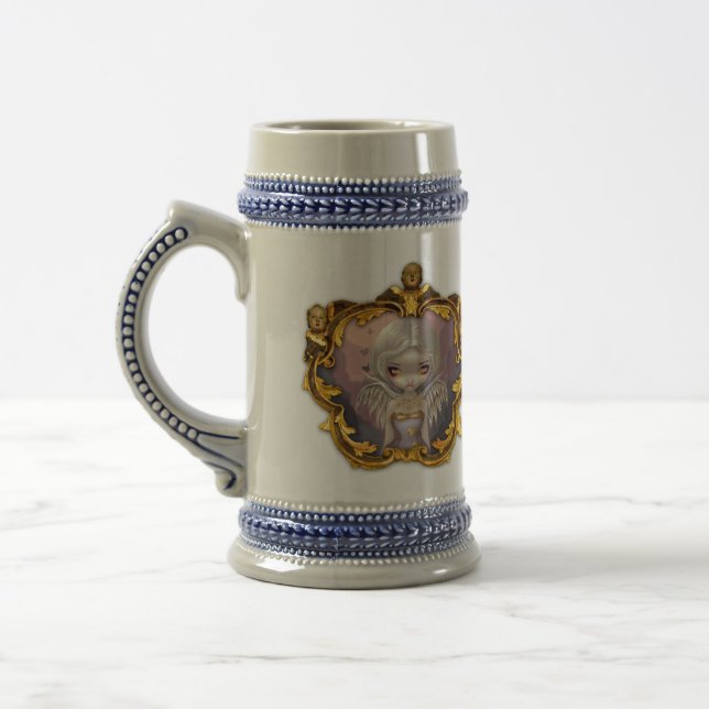 Anjo na caneca feericamente gótico rococo do Lilac (Esquerda)
