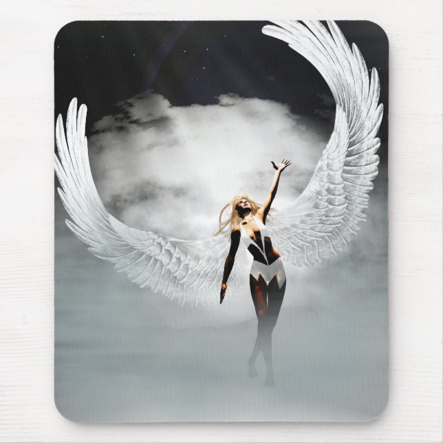 Anjo nas nuvens Mousepad (Frente)