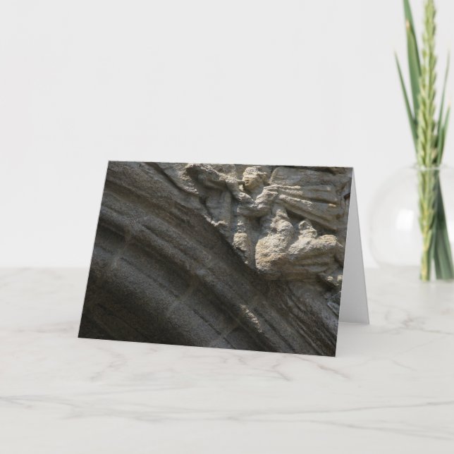 Anjo no cartão da catedral de Santiago de (Frente)