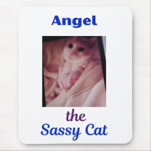 Anjo o gato pateta de patas de gato mousepad