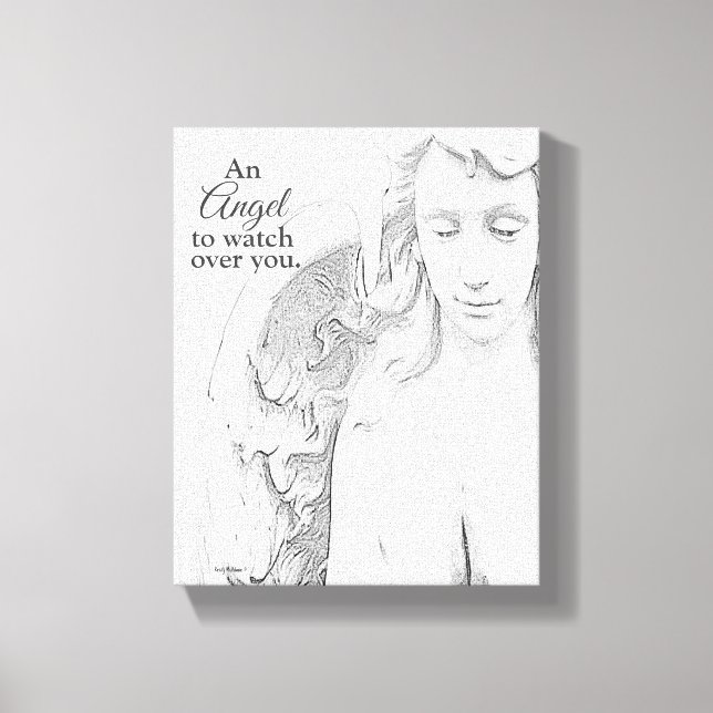 Anjo Para Ver Sobre Você Esboçar A Arte Da Canvas  (Frente)