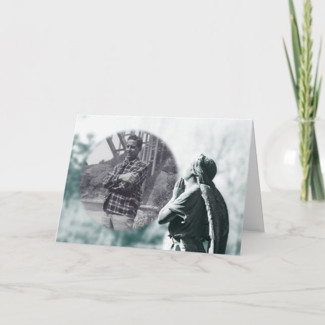 anjo rezando anúncios do serviço de funeral (Frente)