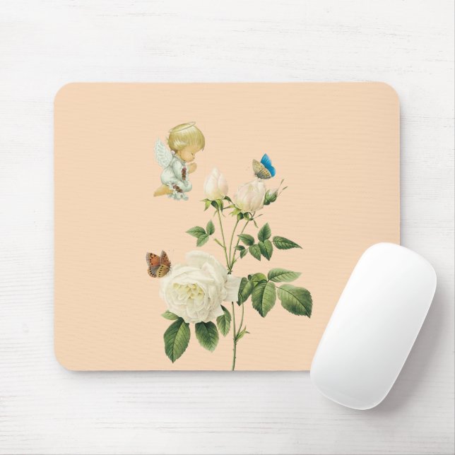 Anjo Rosa Beige Mouse Pad! Mousepad (Com mouse)