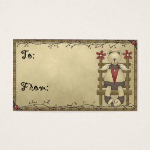 Anjo Urso - Etiquetas de Presente/País