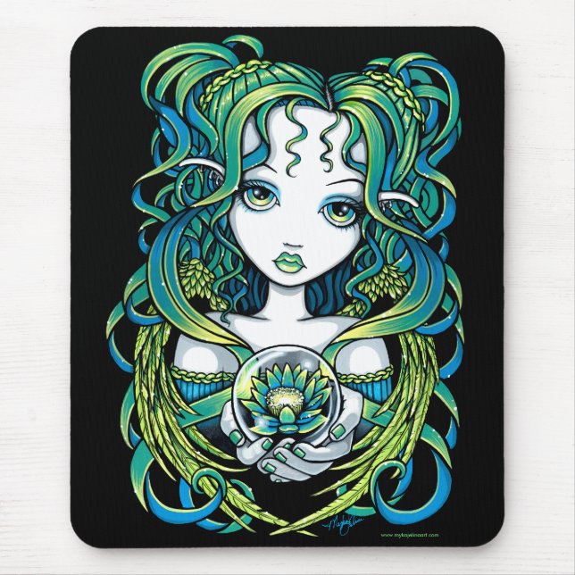 Anjo verde Mousepad da água de "Kallan" Lotus (Frente)
