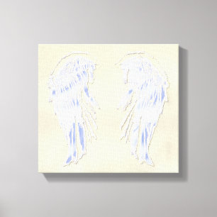 Anjo Wings Dourado Muro Pintando na Canvas