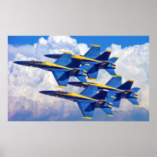 Anjos azuis no poster das nuvens