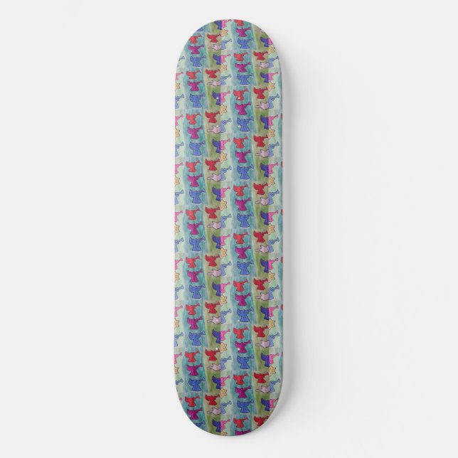 Anjos de Natal com skate de trompetes (Frente)
