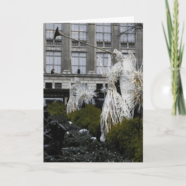 Anjos em Manhattan, cartão de Natal de NYC (Frente)