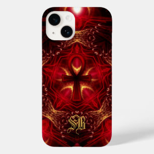 Ankh Energy Red+Dourado Monograma Personalizado