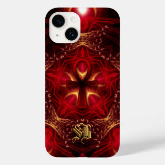Ankh Energy Red+Dourado Monograma Personalizado