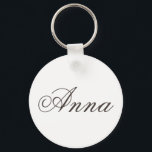 "Anna", chamada Basic Round Chaveiro<br><div class="desc">"Anna" chamada Basic Round Chaveiro. Contém o texto castanho "Anna".</div>