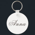 "Anna", chamada Basic Round Chaveiro<br><div class="desc">"Anna" chamada Basic Round Chaveiro. Contém o texto castanho "Anna".</div>