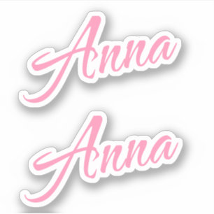 Anna Decorative Name (Nome decorativo) no adesivo