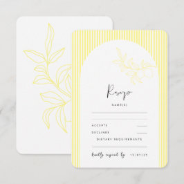 ANNA Modern Italiana Lemon Strips RSVP Card