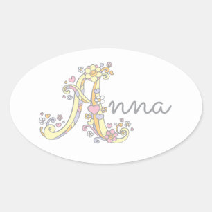 Anna ou seu nome começando com A etiqueta