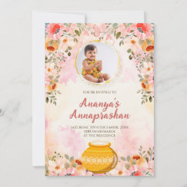 Annaprasanna convida Convite para cerimônia de des