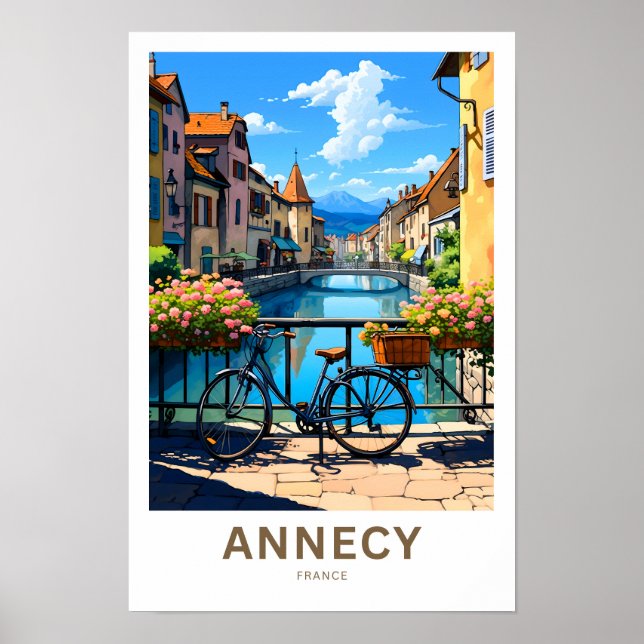 Annecy France Viagem Impressão (Frente)