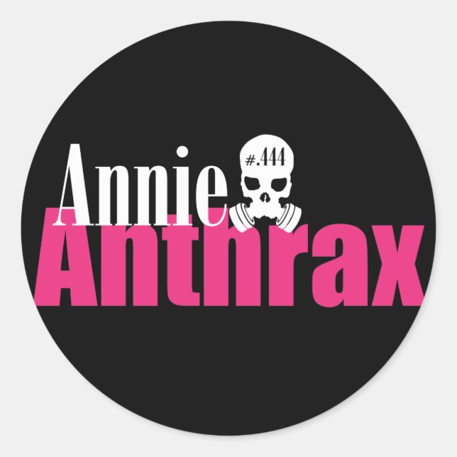 annie anthrax - adesivo preto (Frente)