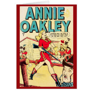 "Annie Oakley" Cartão de Cobrir de Comic Vintage