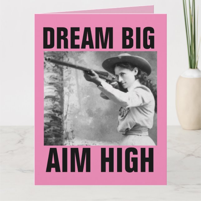 ANNIE OAKLEY COM ARMA, CARTÕES DE COWGIRL DE ANIVE (Frente)