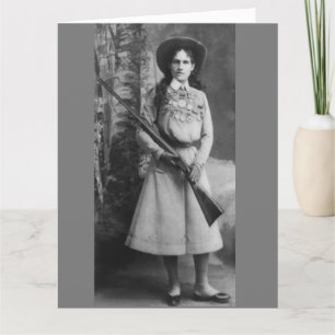 ANNIE OAKLEY FELIZ CARTÃO DE ANIVERSÁRIO OVERSIZ