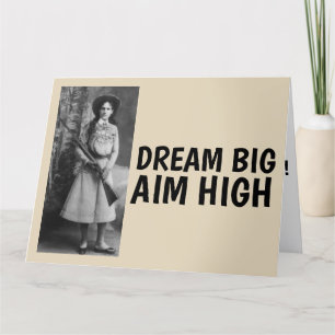 Annie Oakley Funny Cowgirl Cartões de Aniversário