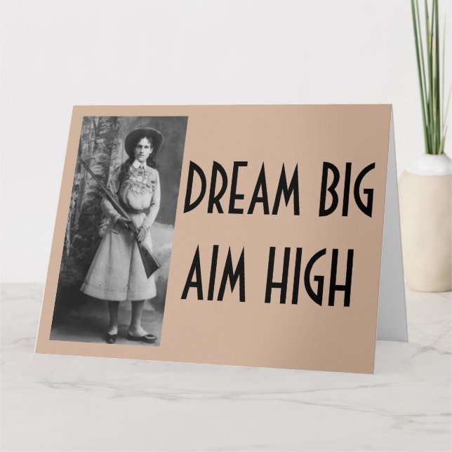 Annie Oakley Funny Cowgirl Cartões de NASCIMENTO (Frente)